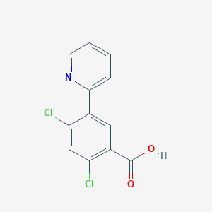 molecular formula C12H7Cl2NO2 B13916430 2,4-Dichloro-5-(pyridin-2-yl)benzoic acid 