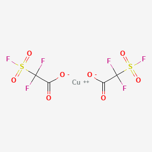 molecular formula C4CuF6O8S2 B13916448 Fluorosulfonyldifluoroacetic acid copper(II) salt 