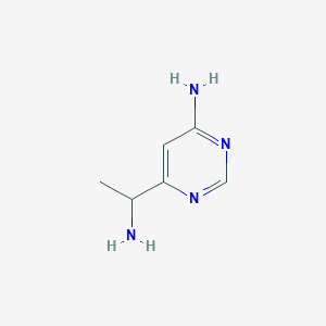 molecular formula C6H10N4 B13916456 6-(1-Aminoethyl)pyrimidin-4-amine 