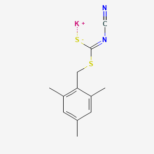 molecular formula C12H13KN2S2 B13916512 (2,4,6-Trimethylbenzyl)cyanocarbonimidodithioate potassium salt 