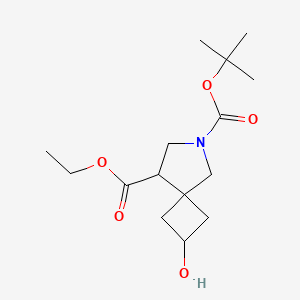 molecular formula C15H25NO5 B13916537 O6-tert-butyl O8-ethyl 2-hydroxy-6-azaspiro[3.4]octane-6,8-dicarboxylate 