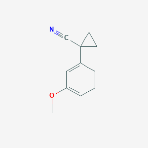 molecular formula C11H11NO B1391654 1-(3-Methoxyphenyl)cyclopropanecarbonitrile CAS No. 74205-01-9