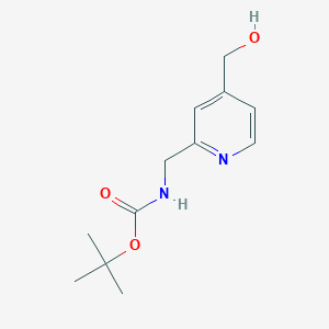 molecular formula C12H18N2O3 B13916541 tert-Butyl ((4-(hydroxymethyl)pyridin-2-yl)methyl)carbamate 