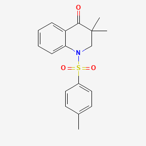 molecular formula C18H19NO3S B13916583 3,3-dimethyl-1-tosyl-2,3-dihydroquinolin-4(1H)-one 