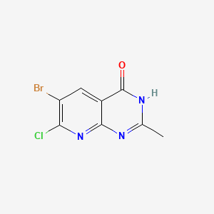 6-Bromo-7-chloro-2-methylpyrido[2,3-D]pyrimidin-4(3H)-one