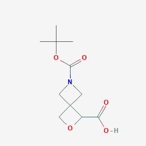 molecular formula C11H17NO5 B13916603 6-Tert-butoxycarbonyl-2-oxa-6-azaspiro[3.3]heptane-3-carboxylic acid 