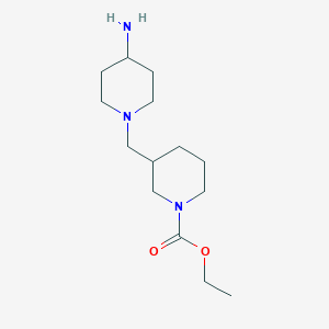 molecular formula C14H27N3O2 B13916609 Ethyl 3-((4-aminopiperidin-1-yl)methyl)piperidine-1-carboxylate 