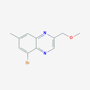 molecular formula C11H11BrN2O B13916621 5-Bromo-2-(methoxymethyl)-7-methylquinoxaline 