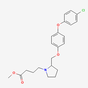 methyl (S)-4-(2-((4-(4-chlorophenoxy)phenoxy)methyl)pyrrolidin-1-yl)butanoate