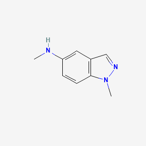 molecular formula C9H11N3 B13916631 N,1-Dimethyl-1H-indazol-5-amine 