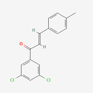 molecular formula C16H12Cl2O B1391666 1-(3,5-Dichlorophenyl)-3-(4-methylphenyl)prop-2-en-1-one CAS No. 1217232-15-9