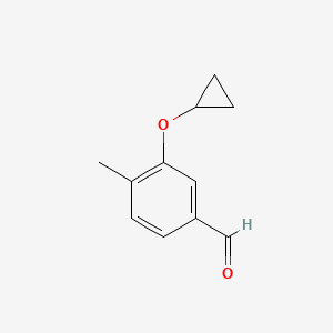 molecular formula C11H12O2 B13916664 3-Cyclopropoxy-4-methylbenzaldehyde 