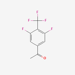molecular formula C9H5F5O B1391668 3',5'-Difluoro-4'-(trifluoromethyl)acetophenone CAS No. 1189359-39-4