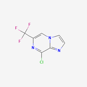 molecular formula C7H3ClF3N3 B13916688 8-Chloro-6-(trifluoromethyl)imidazo[1,2-a]pyrazine 