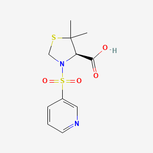 (R)-5,5-dimethyl-3-(pyridin-3-ylsulfonyl)thiazolidine-4-carboxylic acid