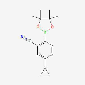 5-Cyclopropyl-2-(4,4,5,5-tetramethyl-1,3,2-dioxaborolan-2-yl)benzonitrile