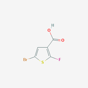 molecular formula C5H2BrFO2S B13916744 5-Bromo-2-fluorothiophene-3-carboxylic acid 