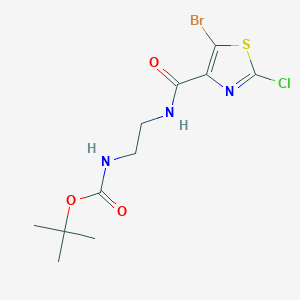 Carbamic acid, [2-[[(5-bromo-2-chloro-4-thiazolyl)carbonyl]amino]ethyl]-, 1,1-dimethylethyl ester