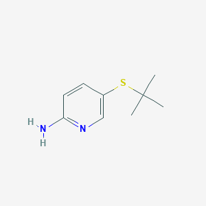 molecular formula C9H14N2S B13916773 5-(Tert-butylsulfanyl)pyridin-2-amine 