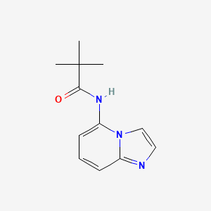 molecular formula C12H15N3O B1391678 N-{咪唑并[1,2-a]吡啶-5-基}-2,2-二甲基丙酰胺 CAS No. 1242268-22-9