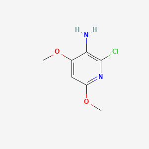 molecular formula C7H9ClN2O2 B13916784 2-Chloro-4,6-dimethoxy-3-pyridinamine 