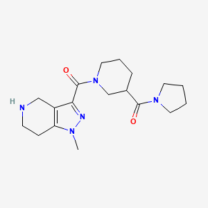 molecular formula C18H27N5O2 B13916787 (1-methyl-4,5,6,7-tetrahydro-1H-pyrazolo[4,3-c]pyridin-3-yl)[3-(pyrrolidin-1-ylcarbonyl)piperidin-1-yl]methanone 