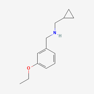 molecular formula C13H19NO B1391679 环丙基甲基-(3-乙氧基苄基)胺 CAS No. 1179944-39-8