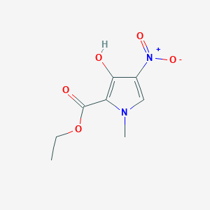 molecular formula C8H10N2O5 B13916817 ethyl 3-hydroxy-1-methyl-4-nitro-1H-pyrrole-2-carboxylate 