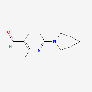 molecular formula C12H14N2O B13916820 6-(3-Azabicyclo[3.1.0]hexan-3-yl)-2-methylnicotinaldehyde 