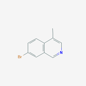 molecular formula C10H8BrN B1391686 7-溴-4-甲基异喹啉 CAS No. 958880-29-0