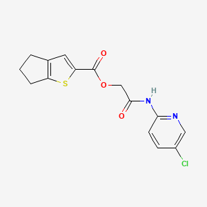 molecular formula C15H13ClN2O3S B13916878 [2-[(5-chloro-2-pyridyl)amino]-2-oxo-ethyl] 5,6-dihydro-4H-cyclopenta[b]thiophene-2-carboxylate 