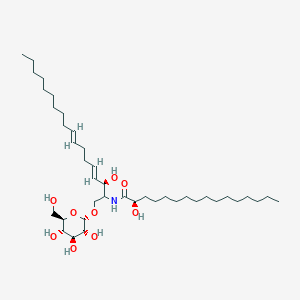 molecular formula C40H75NO9 B13916887 (2R)-2-hydroxy-N-[(3R,4E,8E)-3-hydroxy-1-[(2S,3R,4S,5S,6R)-3,4,5-trihydroxy-6-(hydroxymethyl)oxan-2-yl]oxyoctadeca-4,8-dien-2-yl]hexadecanamide 