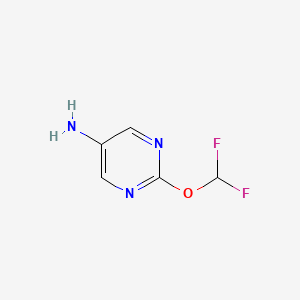 molecular formula C5H5F2N3O B13916935 2-(Difluoromethoxy)pyrimidin-5-amine 