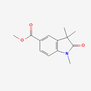 molecular formula C13H15NO3 B1391694 1,3,3-三甲基-2-羟吲哚-5-甲酸甲酯 CAS No. 896161-14-1