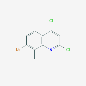 molecular formula C10H6BrCl2N B13916949 7-Bromo-2,4-dichloro-8-methylquinoline 