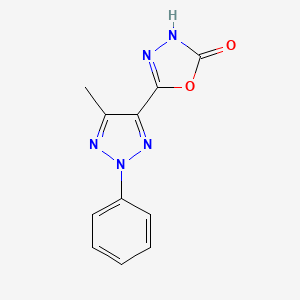 molecular formula C11H9N5O2 B1391695 5-(5-甲基-2-苯基-2H-1,2,3-三唑-4-基)-1,3,4-恶二唑-2(3H)-酮 CAS No. 1215503-95-9