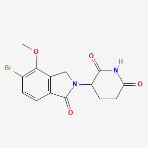 molecular formula C14H13BrN2O4 B13916950 3-(5-Bromo-4-methoxy-1-oxoisoindolin-2-yl)piperidine-2,6-dione 