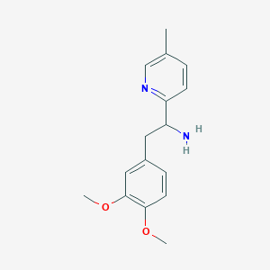 molecular formula C16H20N2O2 B1391697 2-(3,4-二甲氧基苯基)-1-(5-甲基吡啶-2-基)乙胺 CAS No. 1228070-77-6
