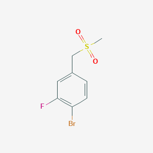 molecular formula C8H8BrFO2S B13916978 1-Bromo-2-fluoro-4-((methylsulfonyl)methyl)benzene 