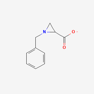 molecular formula C10H10NO2- B13916979 1-Benzylaziridine-2-carboxylate 