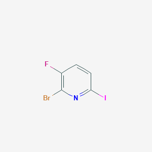 molecular formula C5H2BrFIN B13916983 2-Bromo-3-fluoro-6-iodopyridine 