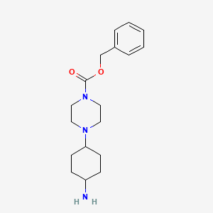 molecular formula C18H27N3O2 B13916988 Benzyl trans-4-(4-aminocyclohexyl)piperazine-1-carboxylate 