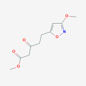 molecular formula C10H13NO5 B1391700 5-(3-Methoxy-isoxazol-5-yl)-3-oxo-pentanoic acid methyl ester CAS No. 1083229-73-5