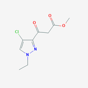 molecular formula C9H11ClN2O3 B1391704 3-(4-Chloro-1-ethyl-1H-pyrazol-3-yl)-3-oxo-propionic acid methyl ester CAS No. 1229623-87-3