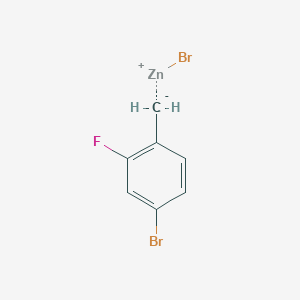 molecular formula C7H5Br2FZn B13917047 4-Bromo-2-fluorobenzylzinc bromide 