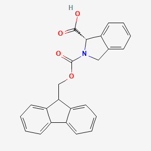 molecular formula C24H19NO4 B13917053 (S)-2-(((9H-Fluoren-9-yl)methoxy)carbonyl)isoindoline-1-carboxylic acid 