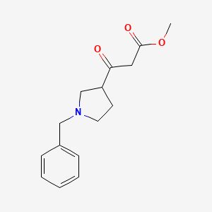 molecular formula C15H19NO3 B1391706 3-(1-Benzyl-pyrrolidin-3-yl)-3-oxo-propionic acid methyl ester CAS No. 1229623-52-2