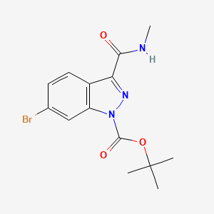 molecular formula C14H16BrN3O3 B13917065 tert-Butyl 6-bromo-3-(methylcarbamoyl)-1H-indazole-1-carboxylate 