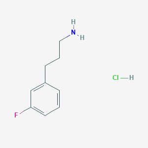 molecular formula C9H13ClFN B1391708 [3-(3-Fluorophenyl)propyl]amine hydrochloride CAS No. 104774-91-6
