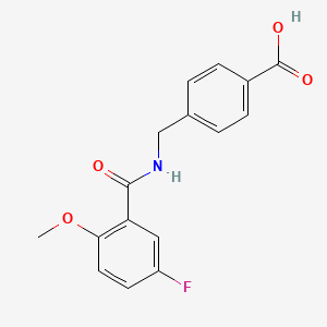 4-((5-Fluoro-2-methoxybenzamido)methyl)benzoic acid